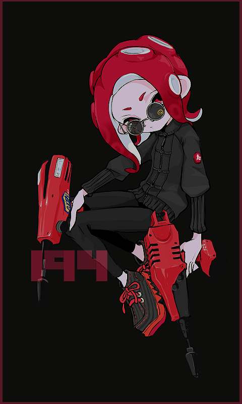 octoling player character and octoling girl (splatoon) drawn by imaikuy0