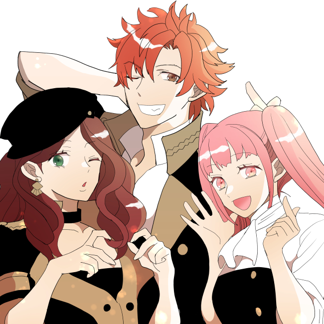 hilda valentine goneril, dorothea arnault, and sylvain jose gautier (fire emblem and 1 more) drawn by ouzisamafe