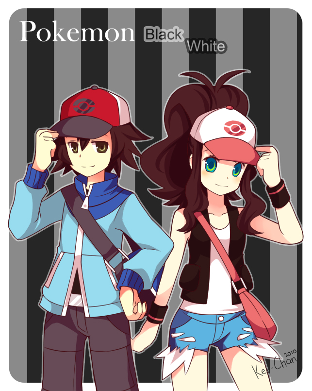 hilda and hilbert (pokemon and 1 more) drawn by kei-chan_(atlas_kei)