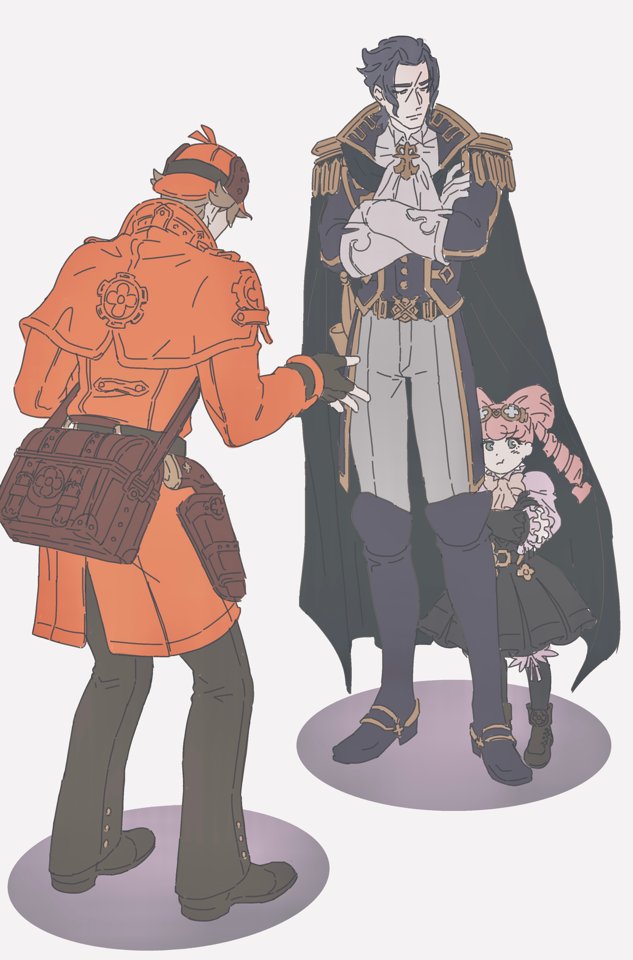 barok van zieks, herlock sholmes, and iris wilson (ace attorney and 1 more) drawn by lcageki