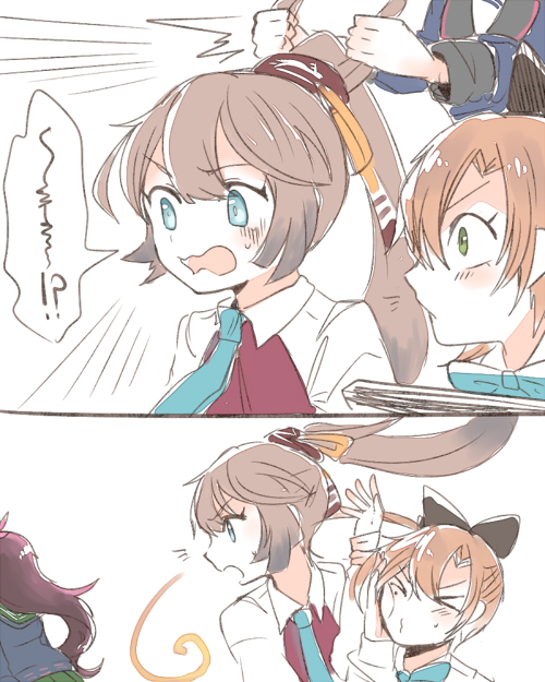 akigumo, uzuki, kisaragi, kazagumo, and kisaragi kai ni (kantai collection) drawn by itomugi-kun