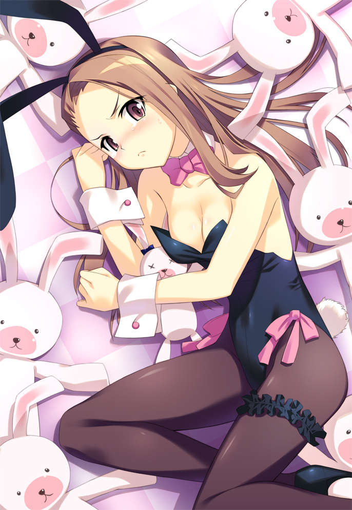 minase iori and usa-chan (idolmaster and 1 more) drawn by number23