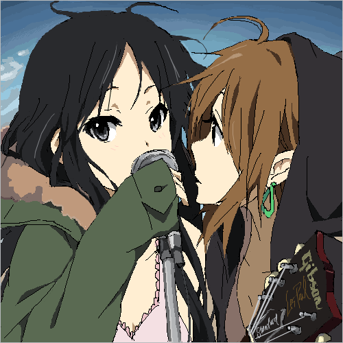 akiyama mio and hirasawa yui (k-on! and 1 more) drawn by liverpool19831121