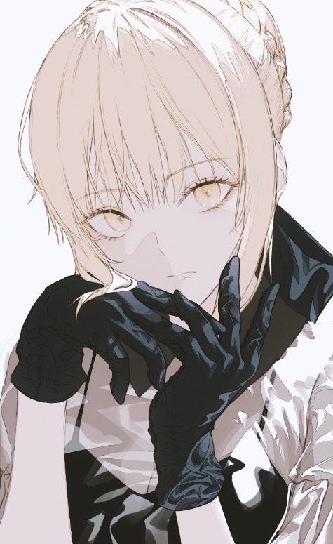 artoria pendragon and saber alter (fate and 2 more) drawn by fov_ps