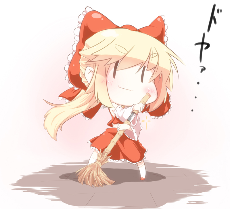 hakurei reimu and goliath doll (touhou) drawn by mochinabe