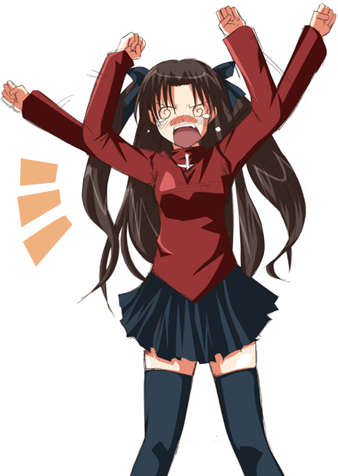 tohsaka rin (fate and 1 more) drawn by sawano_akira