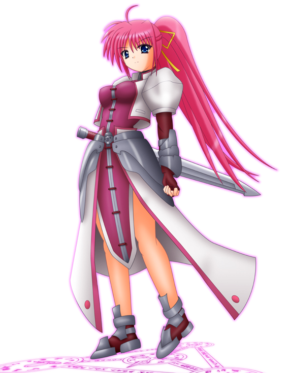 signum and laevatein (lyrical nanoha and 2 more) drawn by yamaguchi_ugou