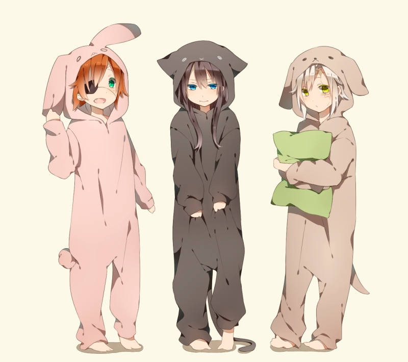 allen walker, kanda yuu, and lavi (d.gray-man) drawn by maki_(lovyu)