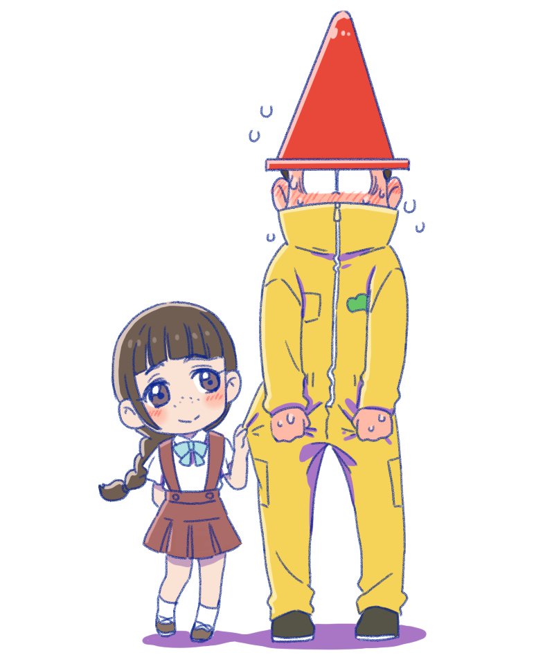 matsuno jyushimatsu and jyushimatsu's girlfriend (osomatsu and 1 more) drawn by fukai_(yas_lions)