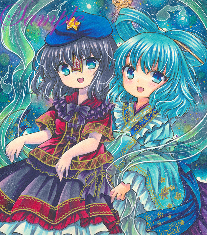 kaku seiga and miyako yoshika (touhou) drawn by rui_(sugar3)