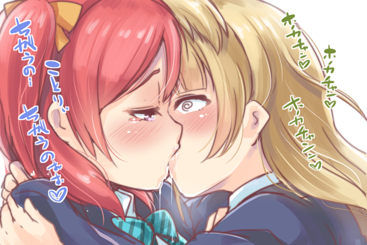 nishikino maki and minami kotori (love live! and 1 more) drawn by muneshiro_(hitsuji_kikaku)