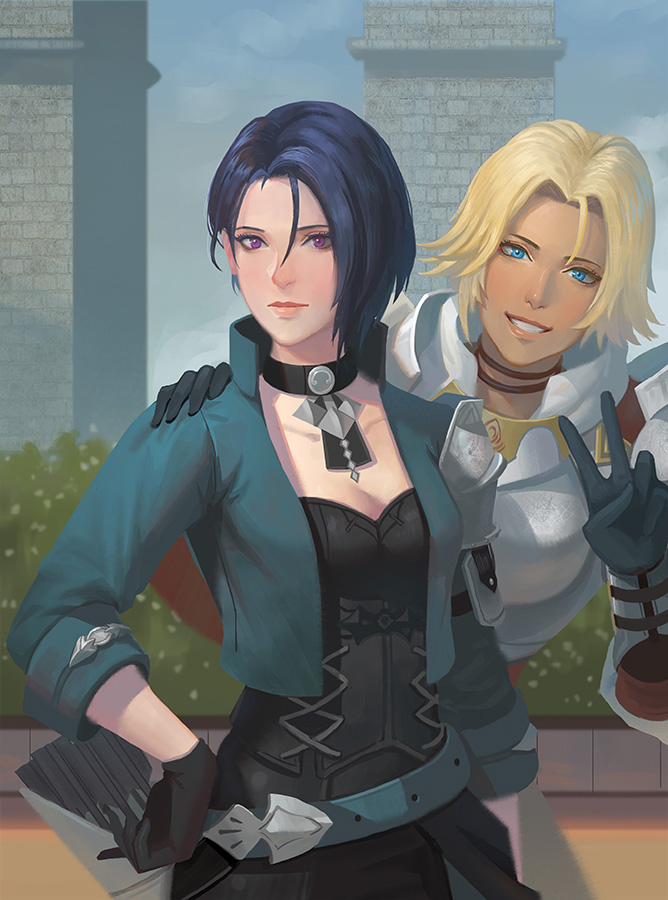 shamir nevrand and catherine (fire emblem and 1 more) drawn by yagaminoue