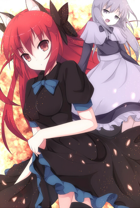kaenbyou rin and zombie fairy (touhou) drawn by samegami