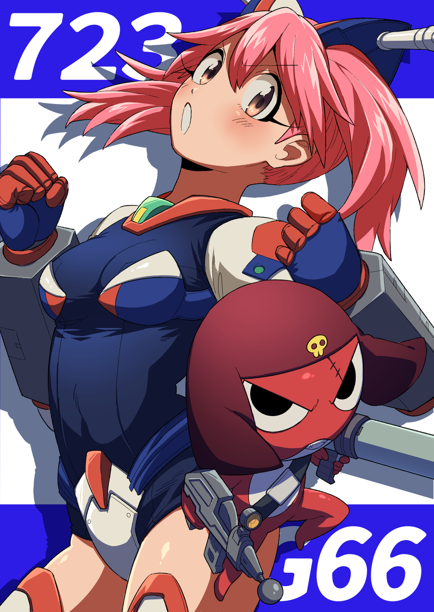 hinata natsumi and giroro (keroro gunsou) drawn by sasar1211