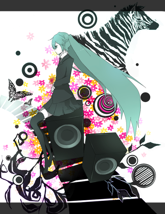 hatsune miku (vocaloid and 1 more) drawn by gyoniku_sausage