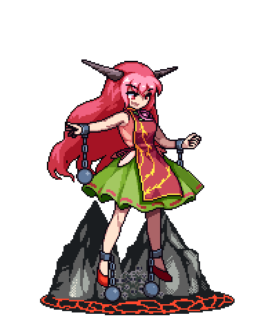 ibaraki kasen and ibaraki douji (touhou and 1 more) drawn by the_hammer