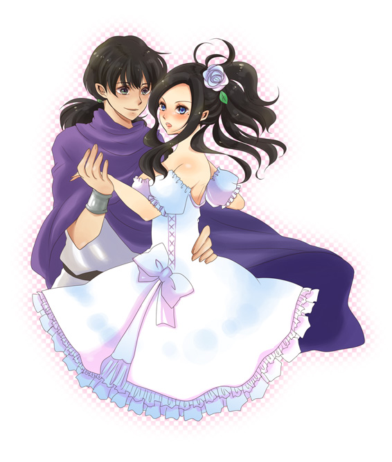 hero and deborah (dragon quest and 1 more) drawn by icomemo