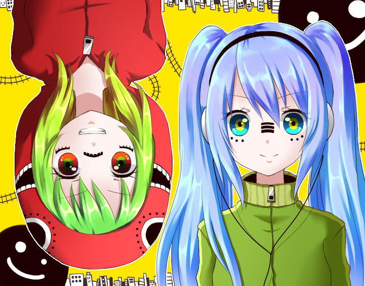 hatsune miku and gumi (vocaloid and 1 more) drawn by asato727