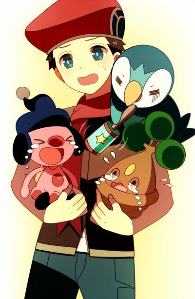 piplup, lucas, mime jr., and bonsly (pokemon and 1 more) drawn by himari_g_(sr)
