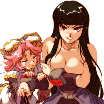 latooni subota and ouka nagisa (super robot wars and 1 more) drawn by hisahiko