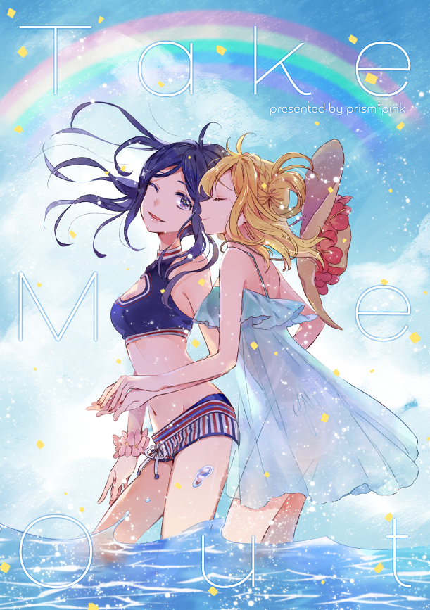 matsuura kanan and ohara mari (love live! and 1 more) drawn by karuha