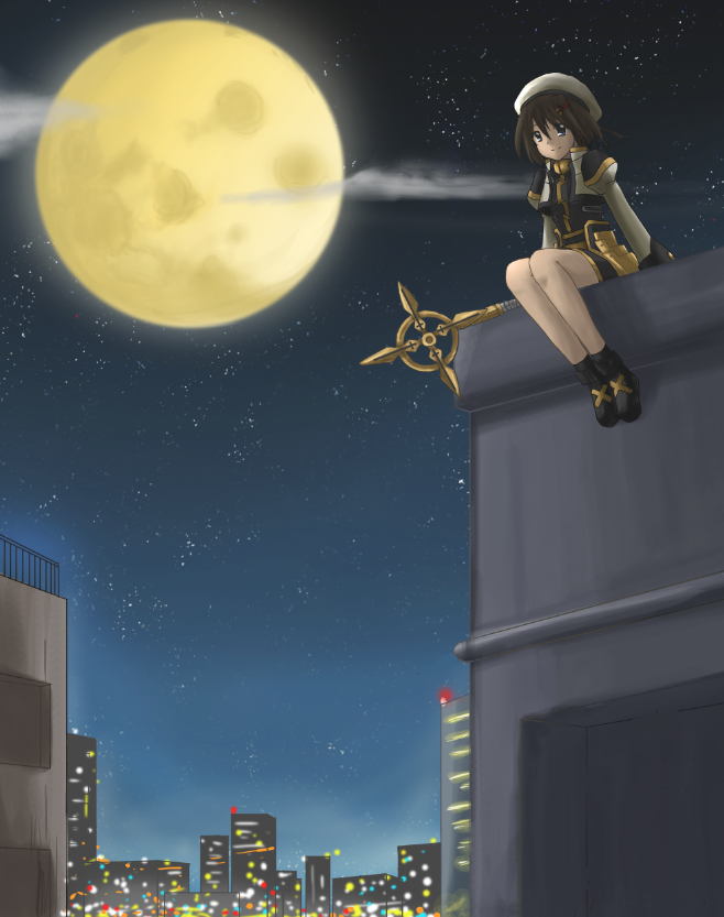 yagami hayate and schwertkreuz (lyrical nanoha and 2 more) drawn by seek202