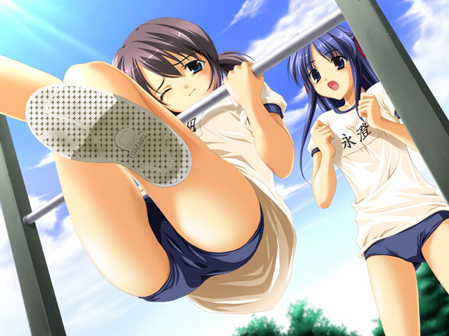 yuunagi mio and nagasumi mana (sorauta) drawn by fumio_(ura_fmo)