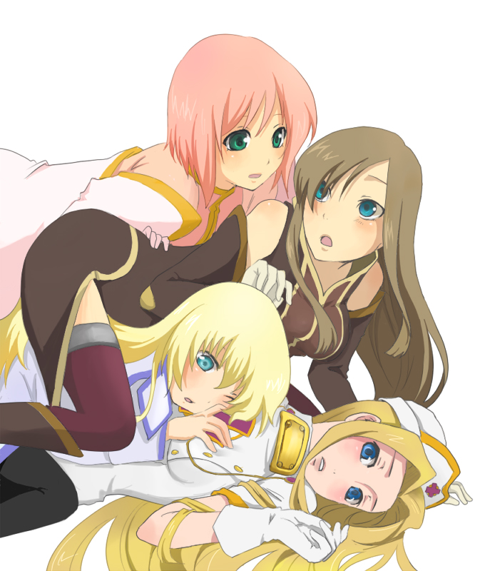estellise sidos heurassein, tear grants, colette brunel, and mint adenade (tales of and 4 more) drawn by ryuuki319