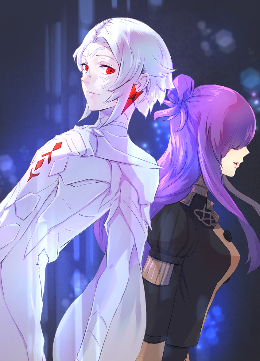 female shez and arval (fire emblem and 2 more) drawn by riou_(pooh920)