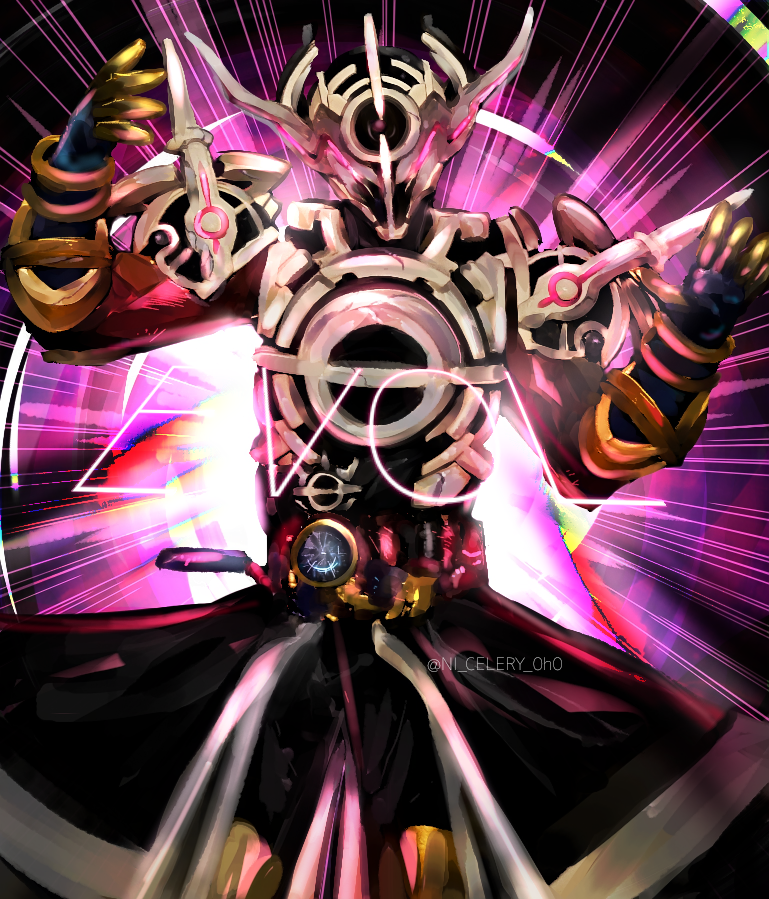 kamen rider evol and evol blackhole (kamen rider and 1 more) drawn by ni_celery_pk