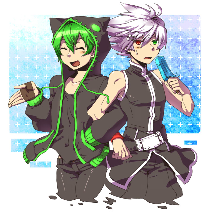 ragna the bloodedge and hazama (blazblue) drawn by yu_(kaburimono_ex)
