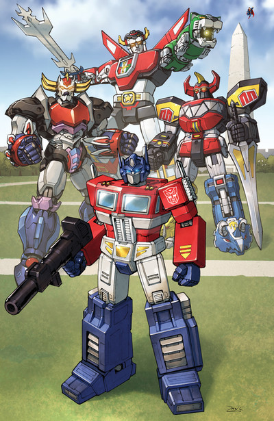 optimus prime, superman, grendizer, daizyuzin, golion, and 2 more (dc comics and 12 more) drawn by dan-the-artguy and dyemooch