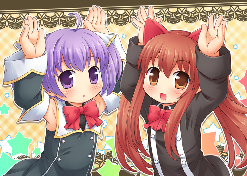 aloe and myu (quiz magic academy) drawn by mizuno_mumomo