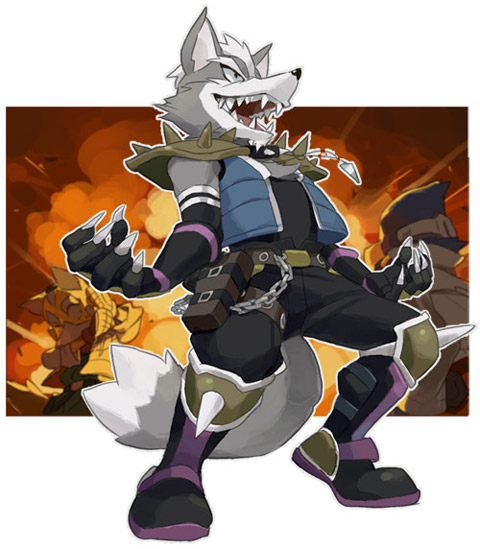 fox mccloud, wolf o'donnell, and falco lombardi (jojo no kimyou na bouken and 1 more) drawn by motohashi_mari