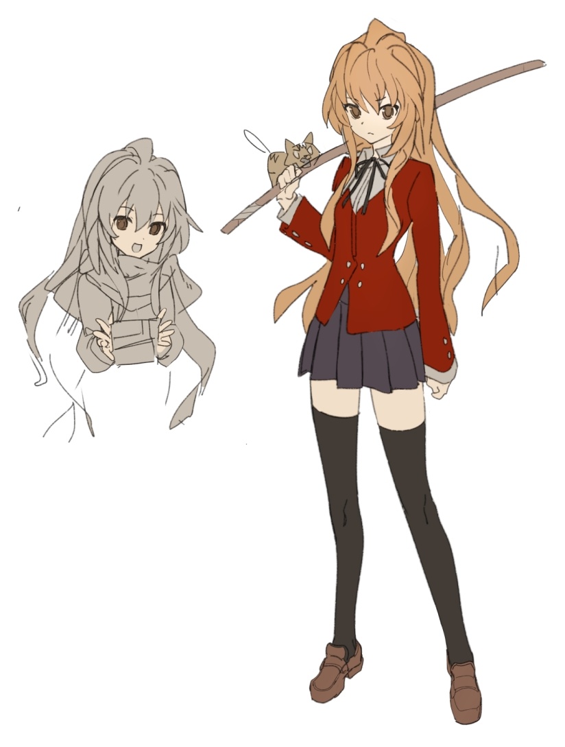 aisaka taiga and palmtop tiger (toradora!) drawn by kumatangent