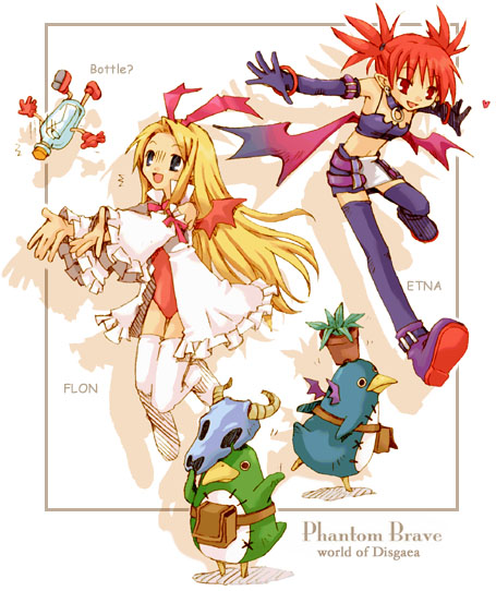 etna, prinny, and flonne (disgaea and 2 more)