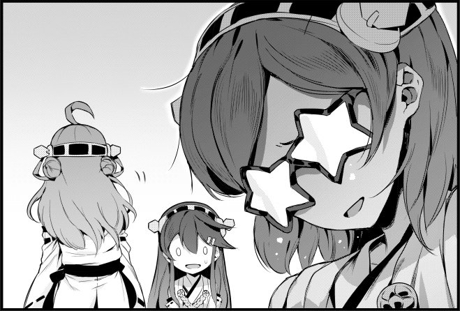 kongou, haruna, and kirishima (kantai collection) drawn by bacius