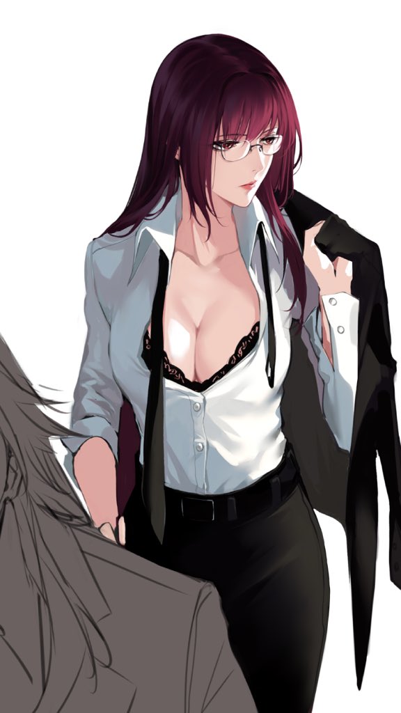 scathach (fate and 1 more) drawn by reroi