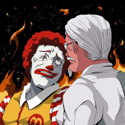 ronald mcdonald and colonel sanders (mcdonald's and 1 more) drawn by tsukumo_(soar99)