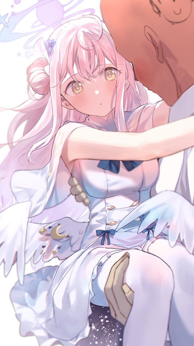 sensei and mika (blue archive) drawn by kikurage_tom.