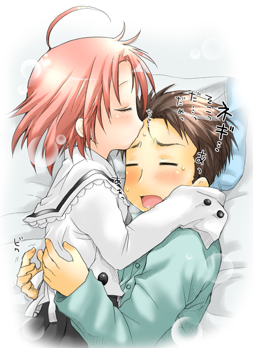 kogami akira and shiraishi minoru (lucky star) drawn by ubizo