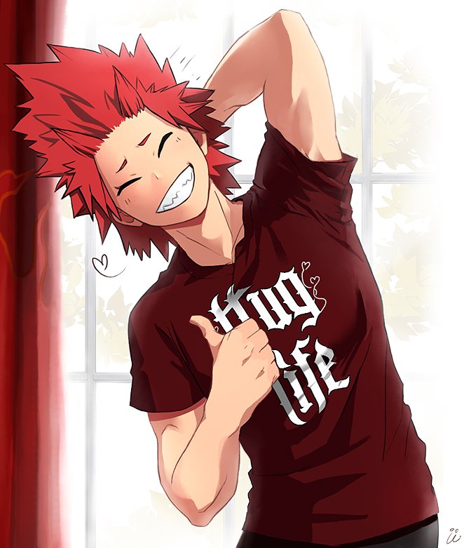 kirishima eijiro (boku no hero academia) drawn by insecureillu