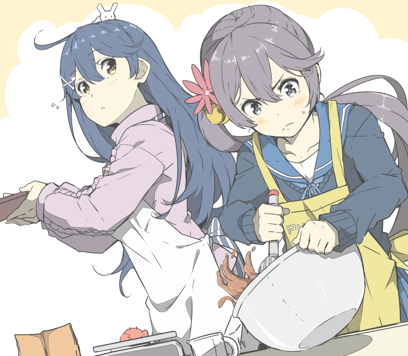 ushio and akebono (kantai collection) drawn by ninimo_nimo