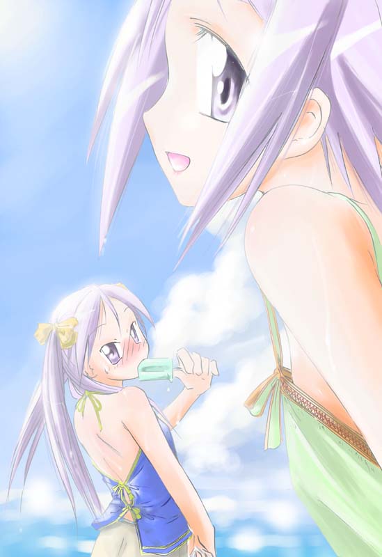 hiiragi kagami and hiiragi tsukasa (lucky star) drawn by jason_(kaiten_kussaku_kikou)