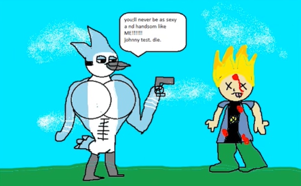 mordecai and johnny test (regular show and 1 more)