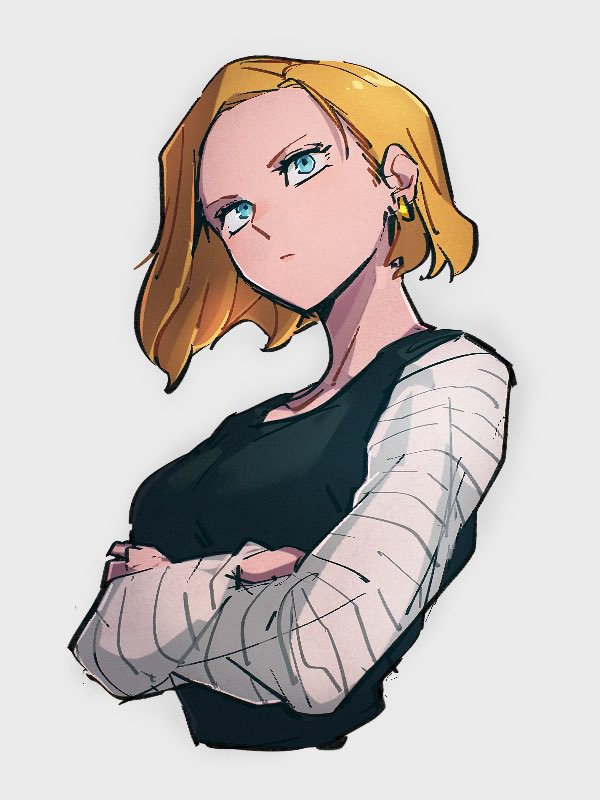 android 18 (dragon ball and 1 more) drawn by kemachiku
