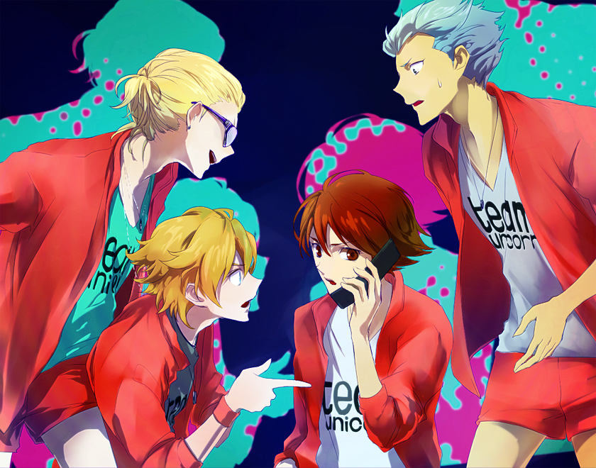 ichinose kazuya, mark kruger, dylan keith, and domon asuka (inazuma eleven) drawn by joka_(night_gate)