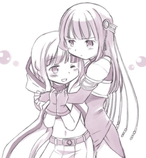 tamaki iroha and nanami yachiyo (mahou shoujo madoka magica and 1 more) drawn by usami_wataru