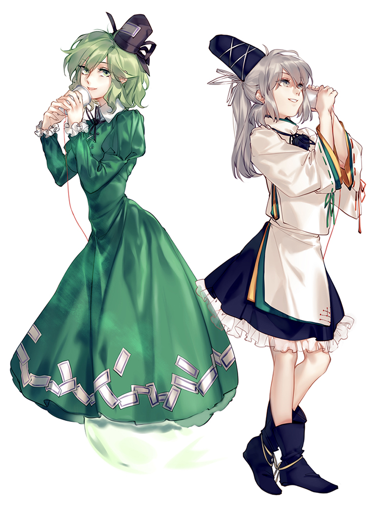 mononobe no futo and soga no tojiko (touhou) drawn by hug_(yourhug)