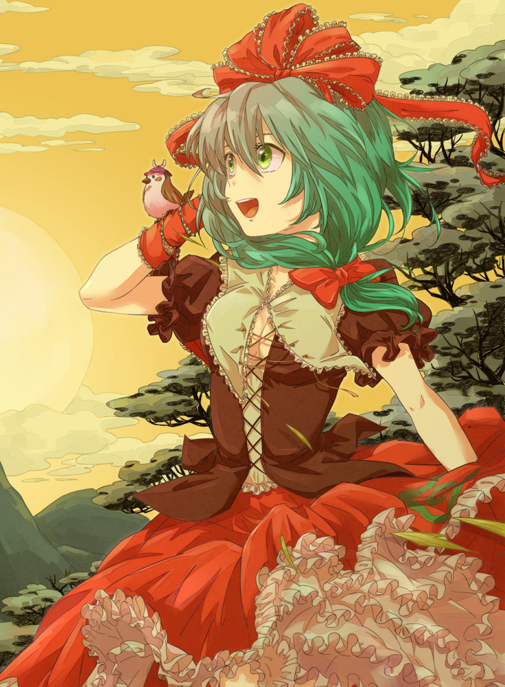 mystia lorelei and kagiyama hina (touhou) drawn by mattie